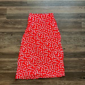 Billabong Bright Red Midi Skirt
